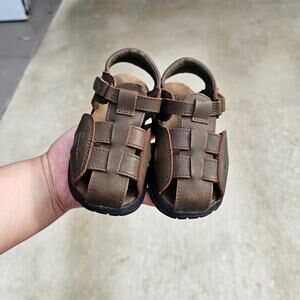 Salt Water Sandals by Hoy Sun San Shark Sailor Brown Toddler Little Kids 10